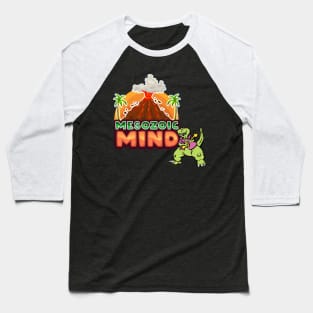 T-Rex Rocks Guitar! - Mesozoic Mind Baseball T-Shirt